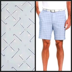 NEW! GOLF AMERICA Men's Golf Print Activewear Flat Front Shorts 42.